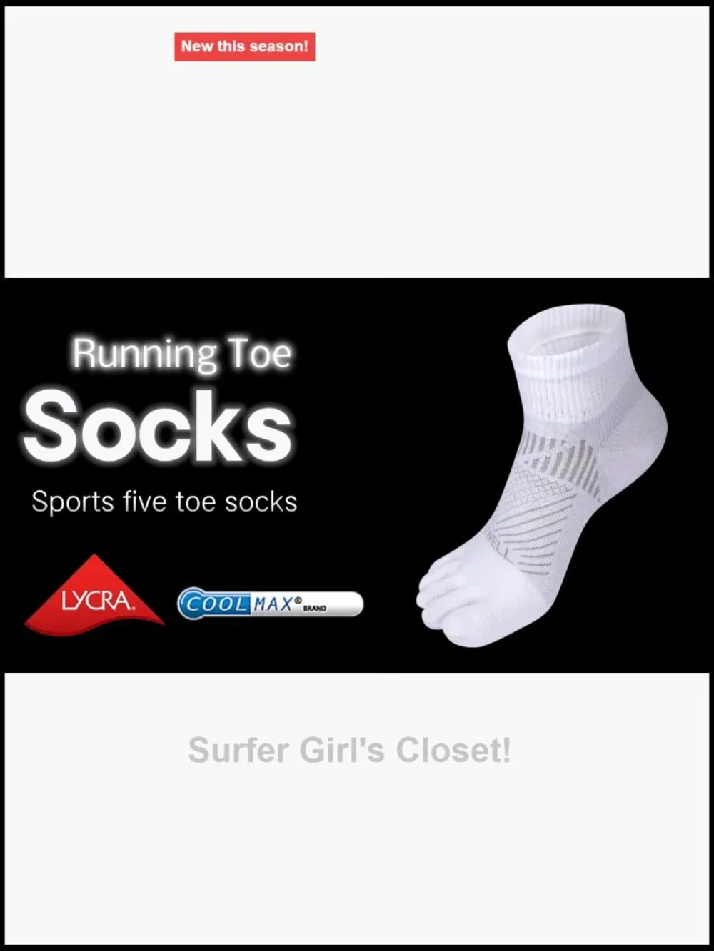 COOLMAX Five Finger Toe Socks Quarter Ankle Athletic Running Socks 3 Pairs